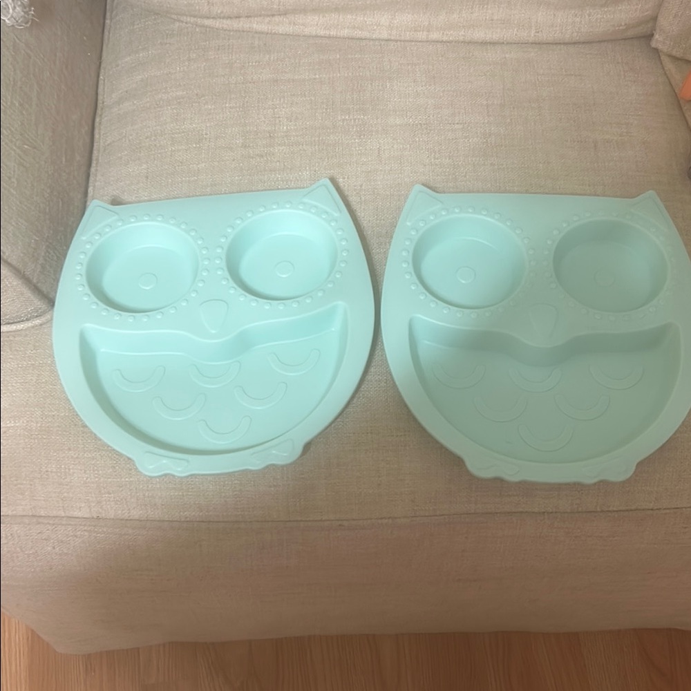Blue Owl Shaped Decor Accents